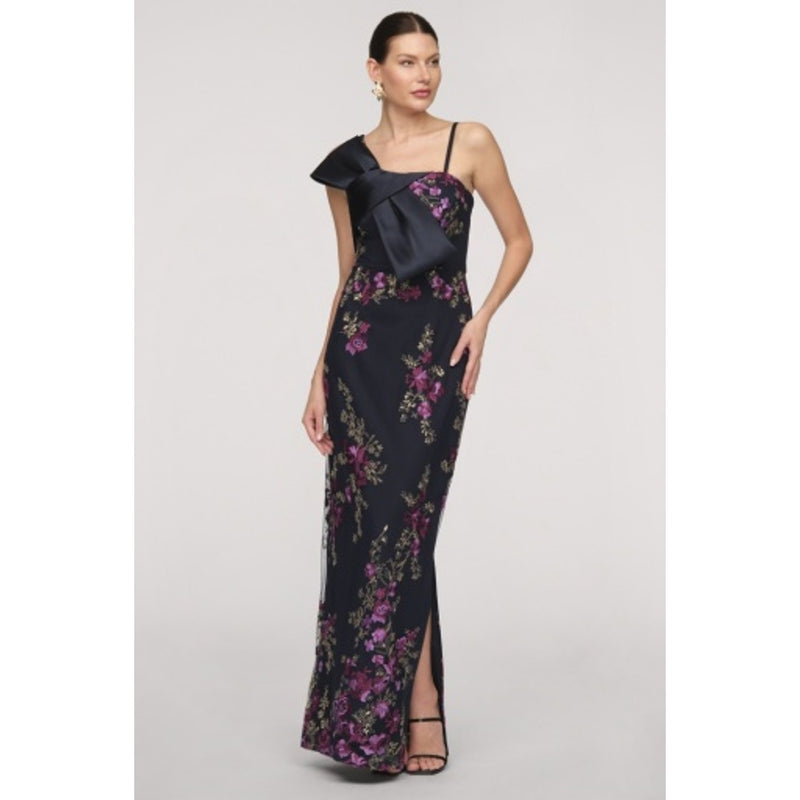 JS Collections - Womens Piper Bow Detail Gown