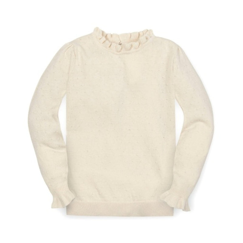 Hope & Henry - Girls Organic Ruffle Edge Sweater