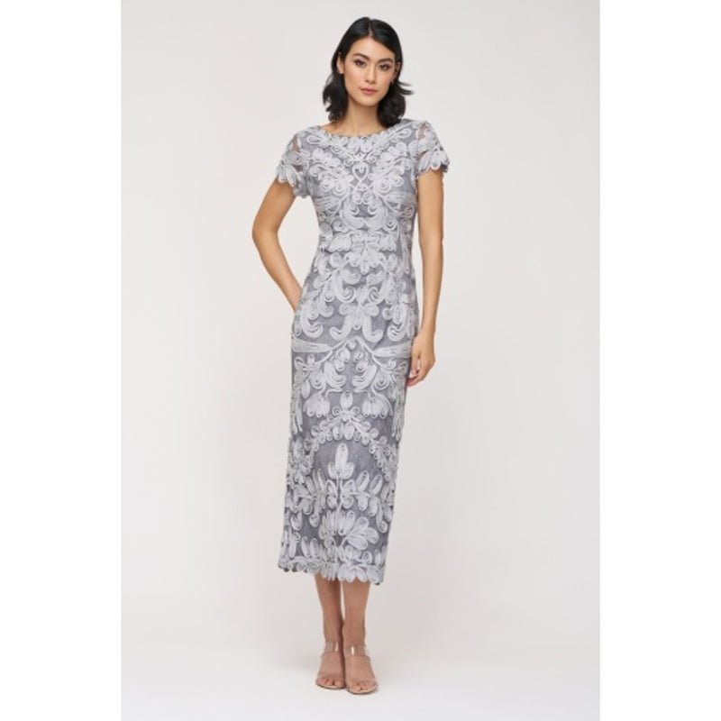 JS Collections - Womens Jackie Soutache Midi Dress