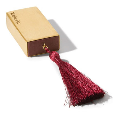 Skeem - Unisex Merriment Brass Matchbox with Mulberry Tassel