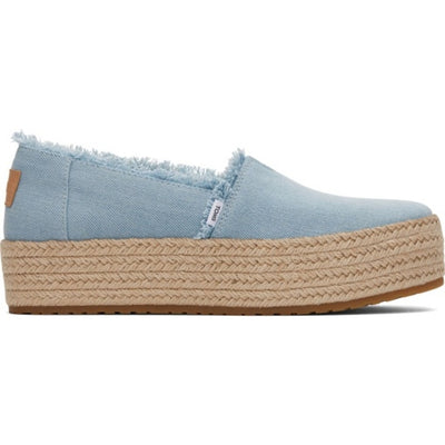 TOMS - Womens Valencia Espadrille - Pastel Blue Washed Denim