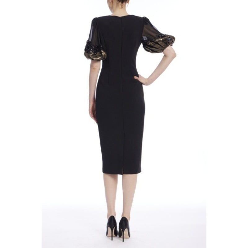 Badgley Mischka - Womens Emb Blk Gold Slv