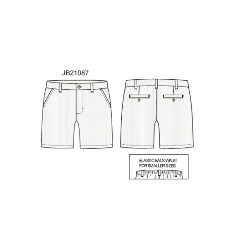Janie and Jack - Boys with X Stripe Linen Ff Short E2