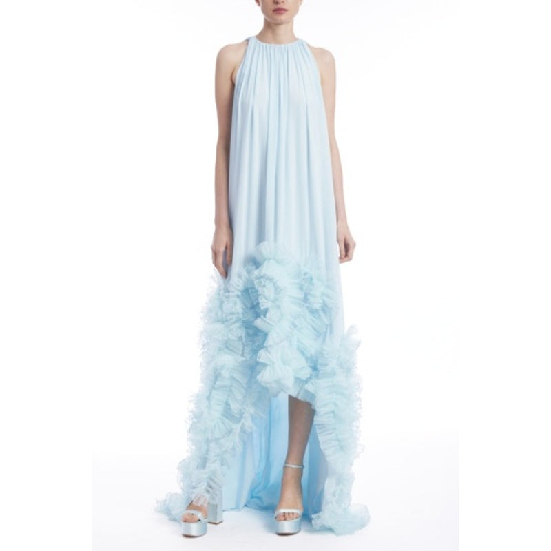 Badgley Mischka - Womens Ruffle Hem Hi Lo