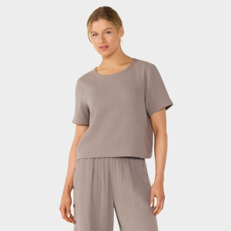 Thirty Three Threads - Unisex Unwind Gauze Tee Pebble