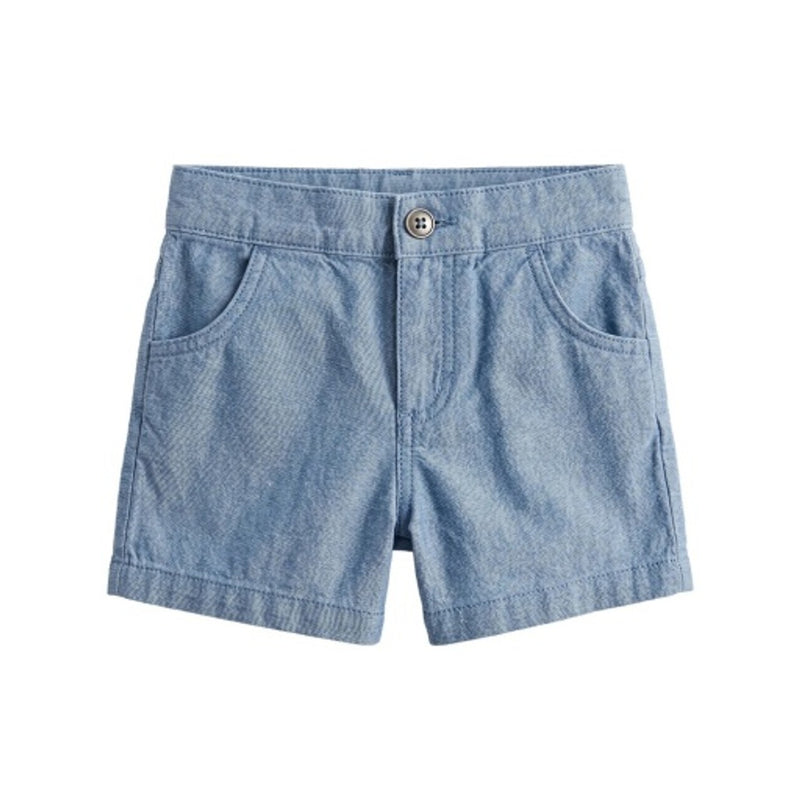 Hope & Henry - Girls Organic Chambray Button Front Short
