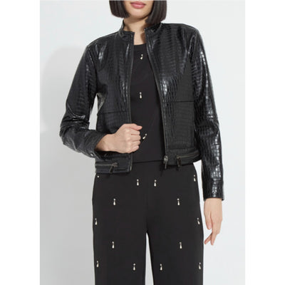 Lysse - Womens Yara Embossed Vegan Leather Moto Jacket
