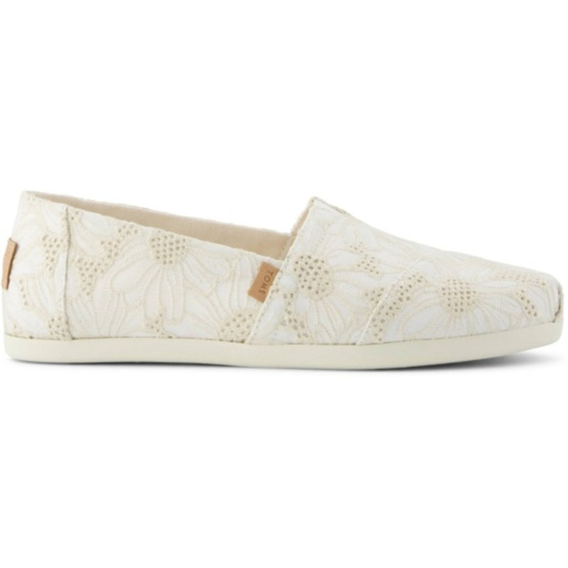 TOMS - Womens Alpargata Classic - Natural Oversized Floral Eyelet