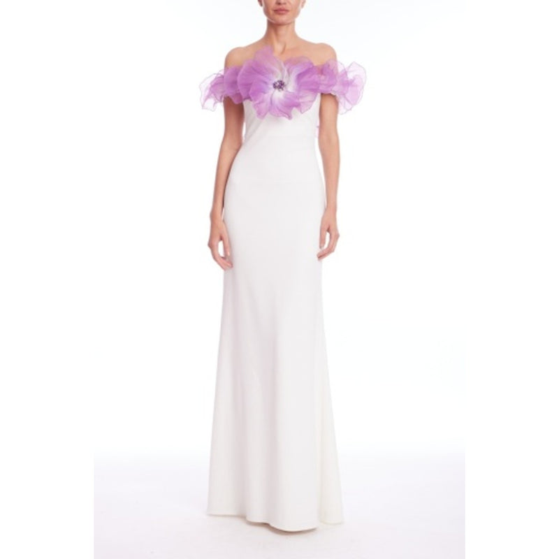 Badgley Mischka - Womens Flower Off Shldr