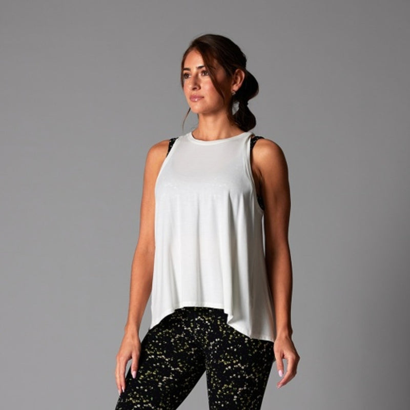 Thirty Three Threads - Unisex Tie Back Tank Coconut