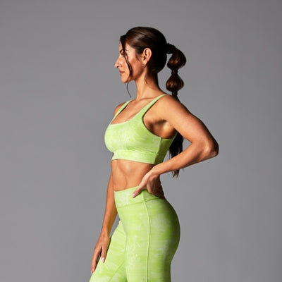 Thirty Three Threads - Unisex Square Neck Bra Lime Tropic Toile