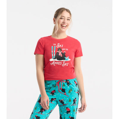 Little Blue House - Ski or Apres Ski Womens Pajama Tee