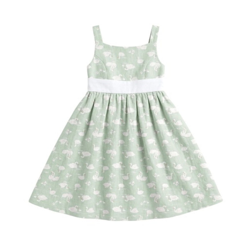 Hope & Henry - Girls Linen Special Sundress with Bow Back
