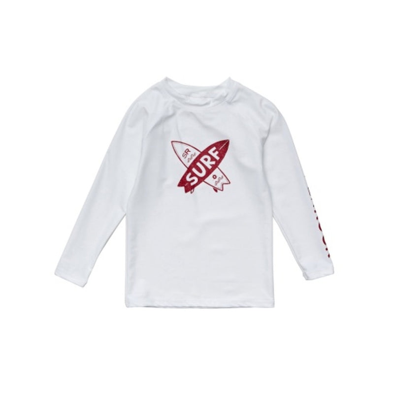Snapper Rock - Boys Surf White Long Sleeve Rash Top
