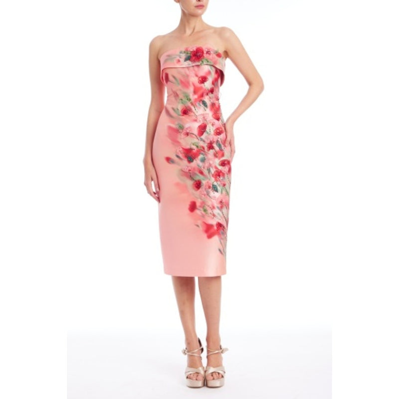 Badgley Mischka - Womens Strapless Floral