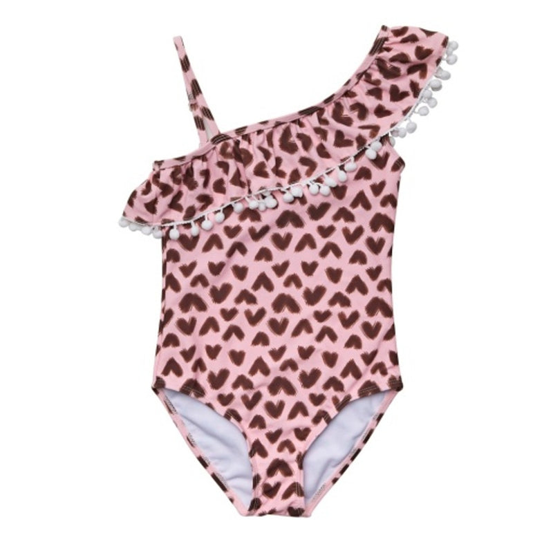 Snapper Rock - Girls Wild Love One Shoulder Frill Swimsuit
