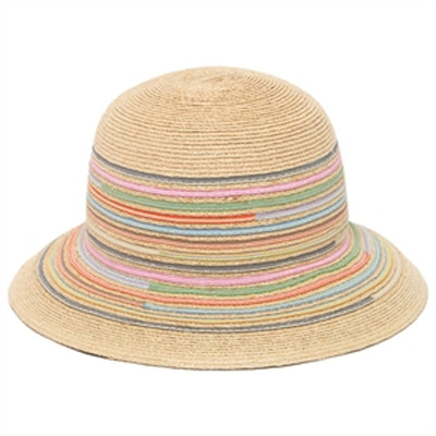 San Diego Hat Company - Mitla Womens Mixed Raffia Braid and Pop Color