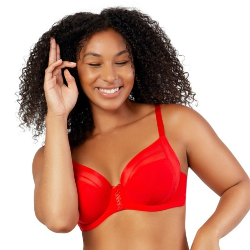 Parfait - Womens Shea Plunge Unlined Bra - Racing Red