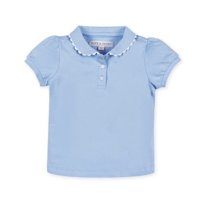Hope & Henry - Girls Organic Puff Sleeve Polo