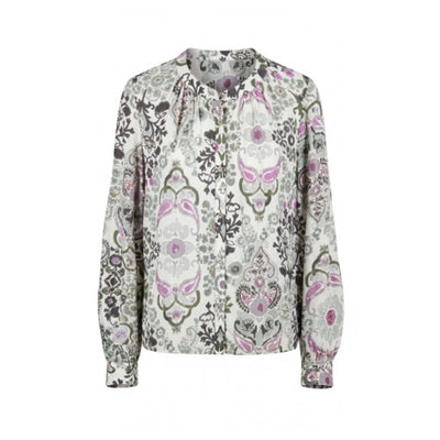 Liverpool Los Angeles - Womens Long Slv Btn Frnt Woven Blouse with Shirring