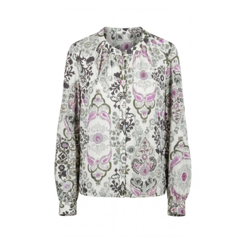 Liverpool Los Angeles - Womens Long Slv Btn Frnt Woven Blouse with Shirring