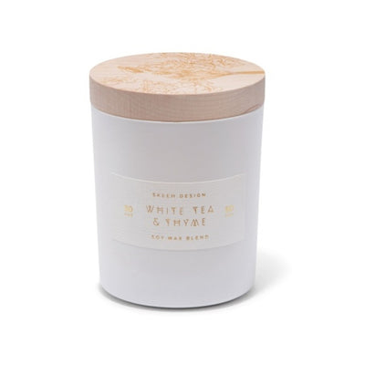Skeem - Unisex White Tea & Thyme Print Block Candle