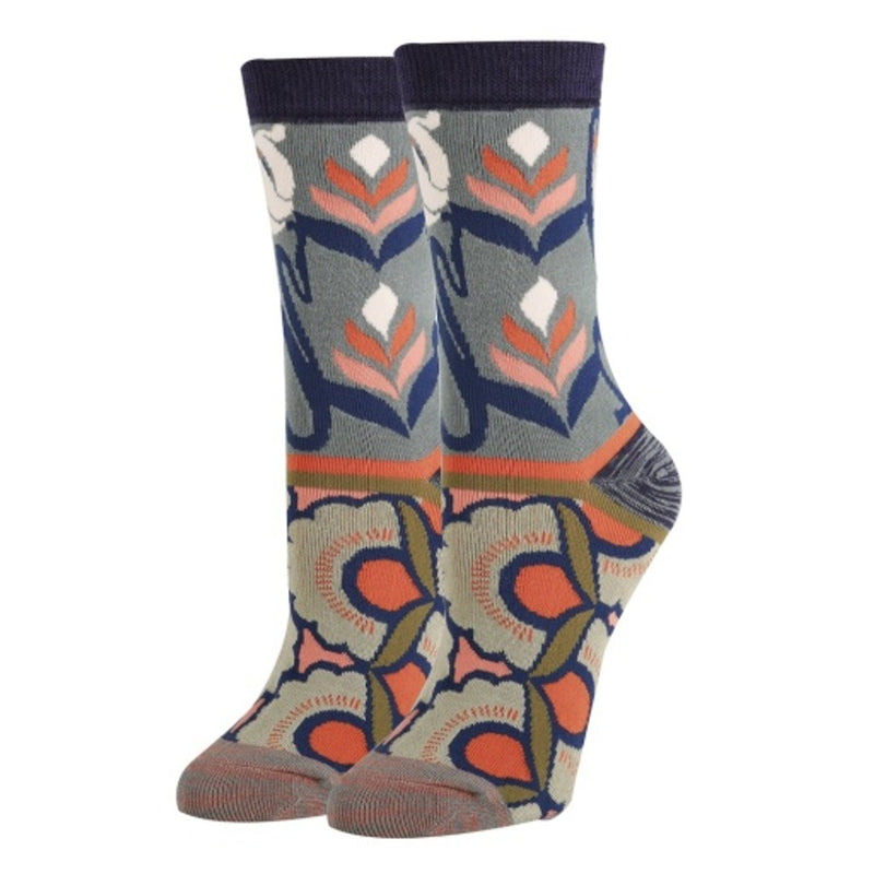 Oooh Yeah - Womens Crew Socks-Azalea Breeze