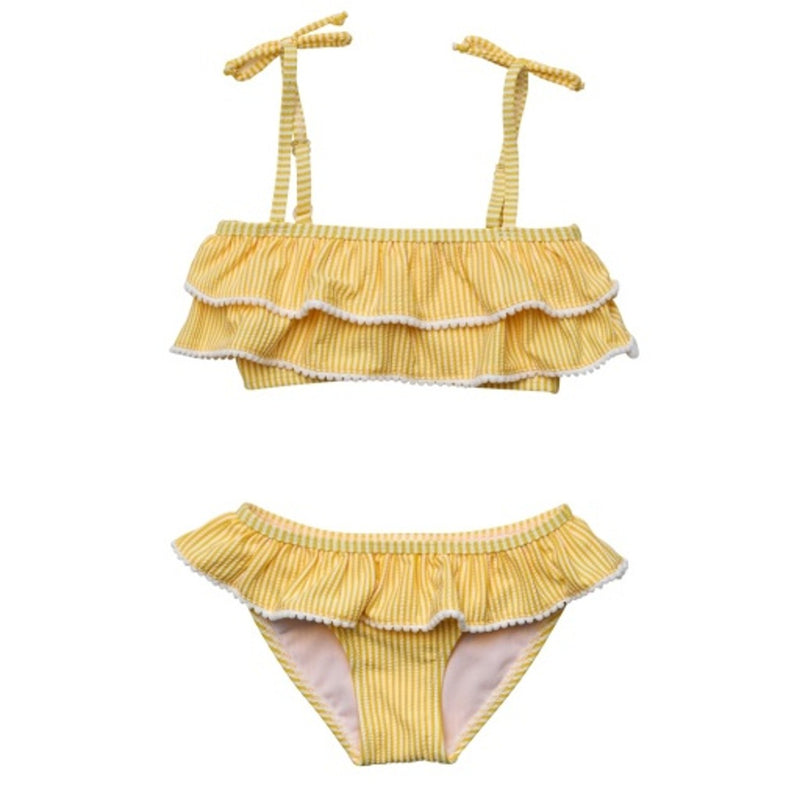 Snapper Rock - Girls Marigold Stripe Tie Bikini