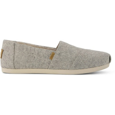 TOMS - Womens Alpargata Classic - Light Grey Heritage Herringbone/Faux Fur