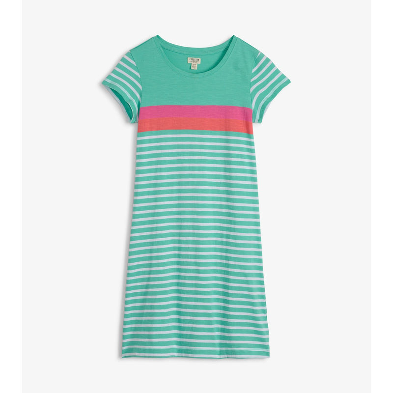 Little Blue House - Unisex Crew Neck Tee Dress Bermuda Stripes