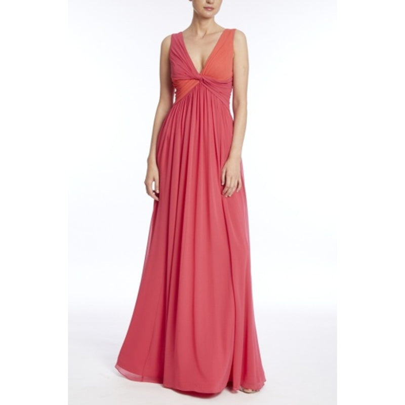 Badgley Mischka - Womens Two Tone Twist Gown