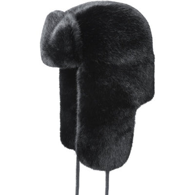 Kangol - Unisex Black Faux Fur Trapper