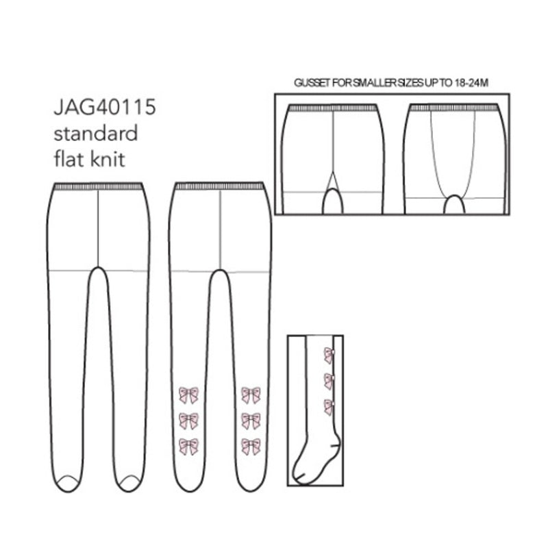 Janie and Jack - Kids G Pnk Bow Tight E1