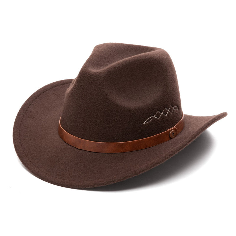 San Diego Hat Company - Mens Faux Felt Two Toned Cowboy