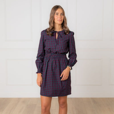 Hope & Henry - Womens Smocked Keyhole Dress