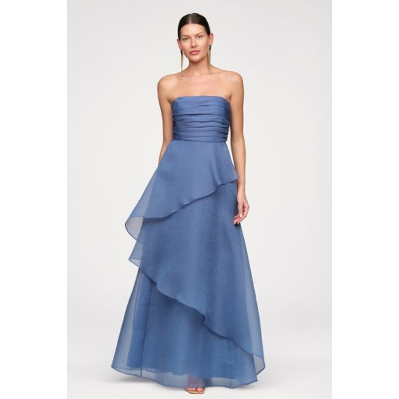 JS Collections - Womens Amicia Strapless Organza Gown