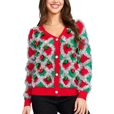 Tipsy Elves - Womens Tacky Tinsel Cardigan