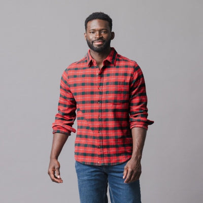Hope & Henry - Mens Organic Flannel Shirt