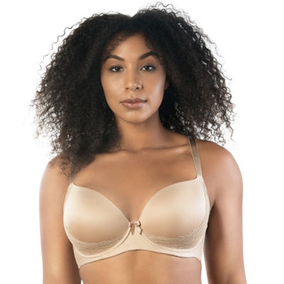Parfait - Womens Casey Plunge Molded T-Shirt Bra - European Nude