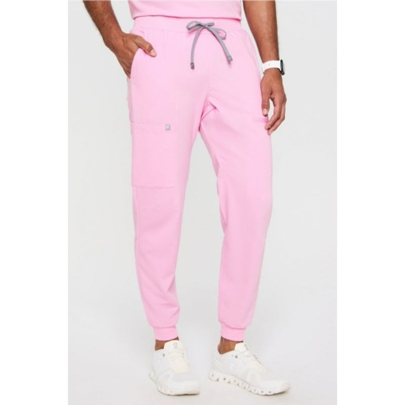 Fabletics - Mens All-Shift Scrub Jogger - Pink Marshmallow