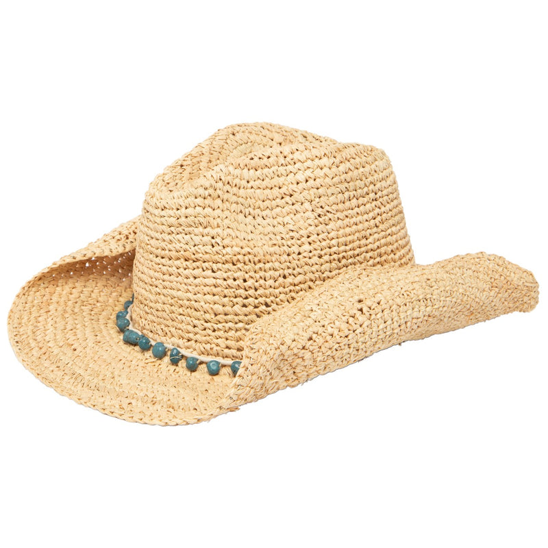 San Diego Hat Company - Rhc1074-Womens Cowboy Natural/Coral