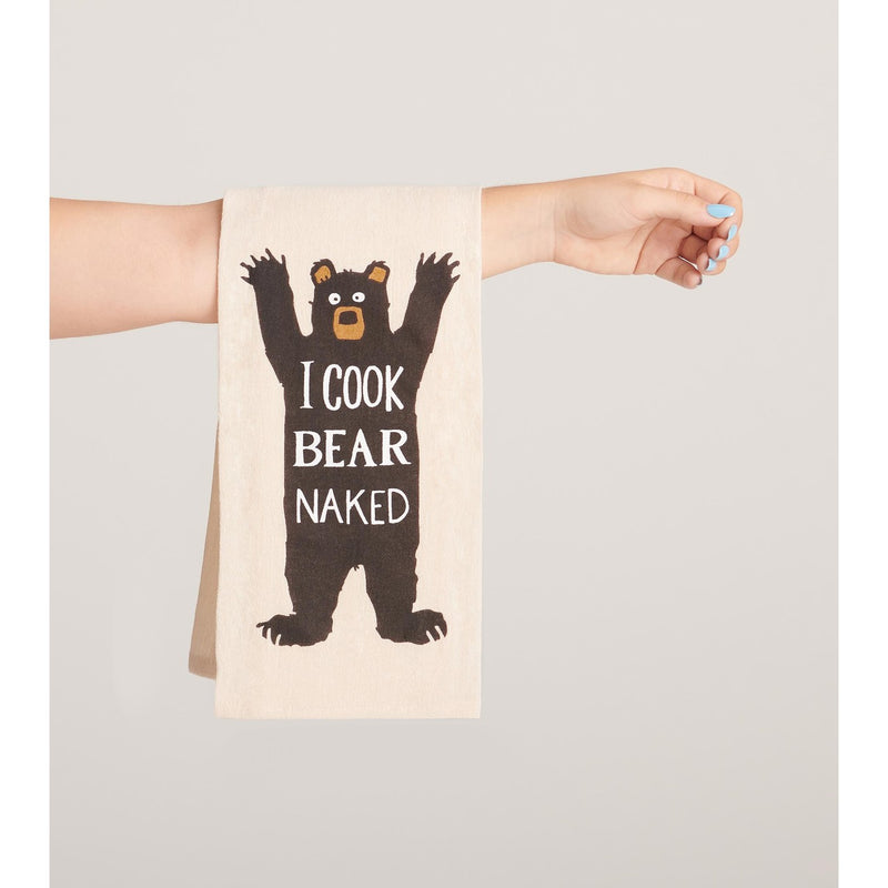 Little Blue House - Unisex I Cook Bear Naked Tea Towel
