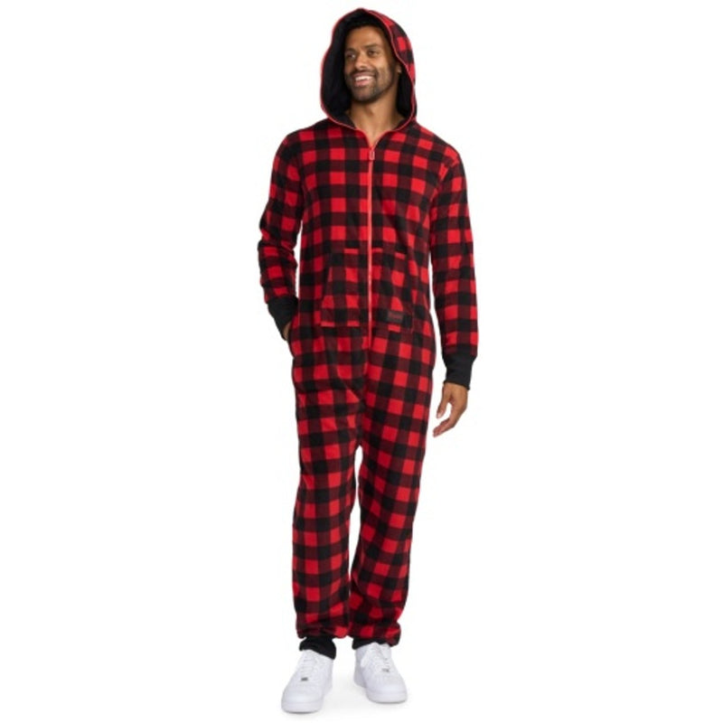 Tipsy Elves - Mens Buffalo Plaid Jumpsuit