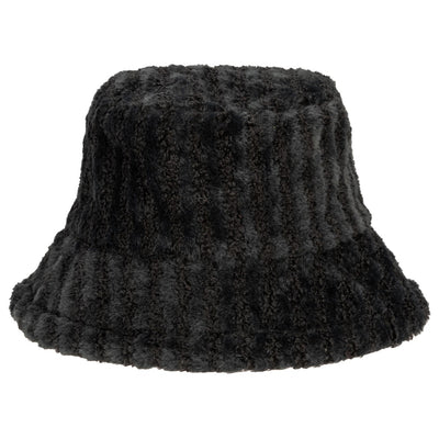 San Diego Hat Company - Grace Faux Fur Tonal Strip Bucket Hat