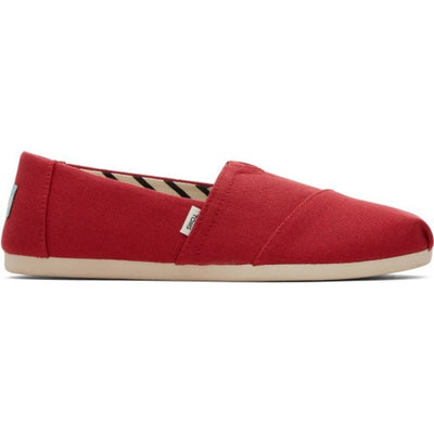 TOMS - Womens Alpargata Classic - Red Recycled Cotton Canvas