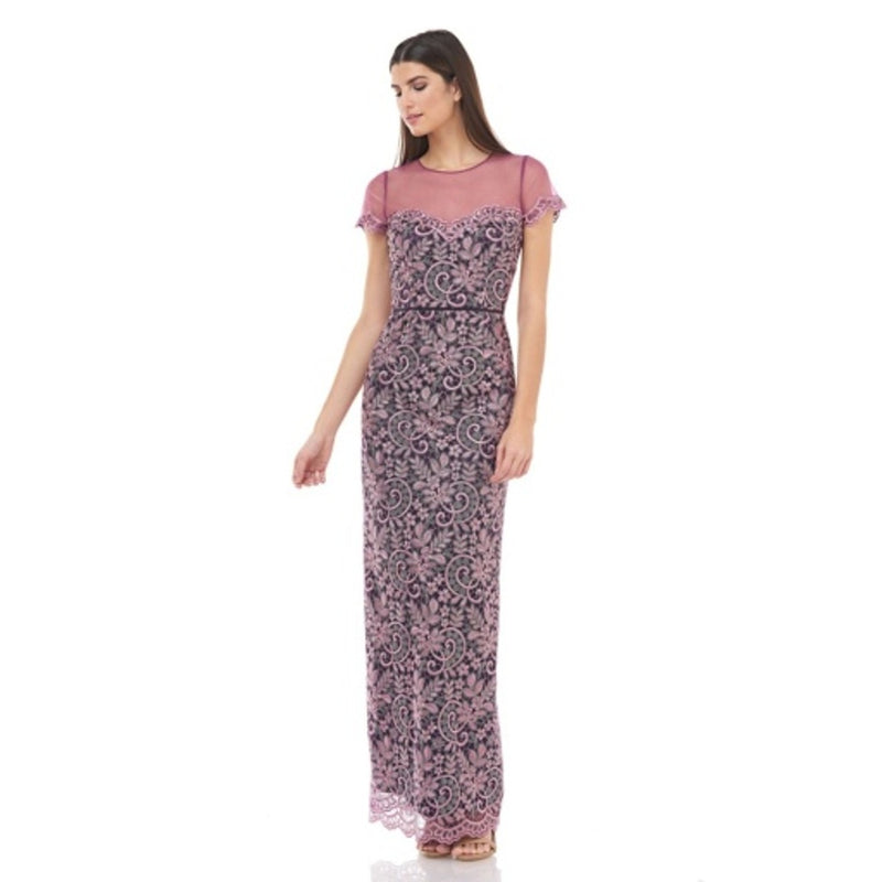JS Collections - Womens Metallic Embroidered Column