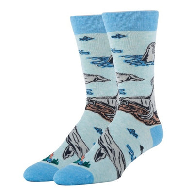 Oooh Yeah - Mens Sea Lion-Aquatic-Mens Crew Socks