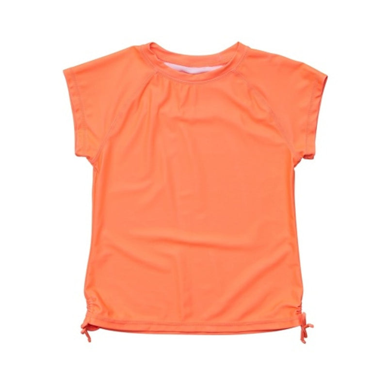 Snapper Rock - Girls Tangerine Short Sleeve Rash Top