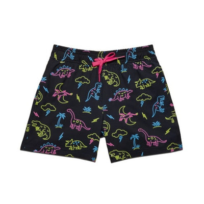 Tipsy Elves - Kids Neon Dinosaur Stretch Swim Trunks