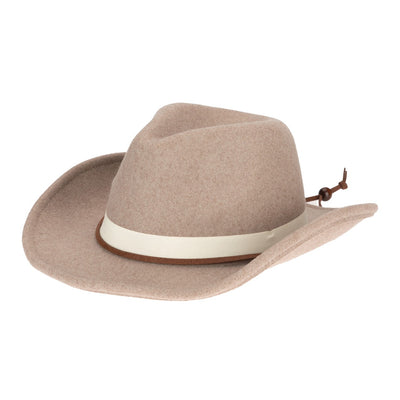 San Diego Hat Company - Faux Felt Cowboy with Chin Cord